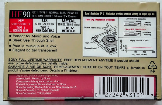 Blank - Sony Type I (90-Minute; Unique Vintage style; Sealed)