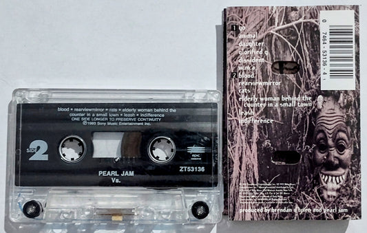Pearl Jam - "Vs." - CASSETTE TAPE VG+/VG