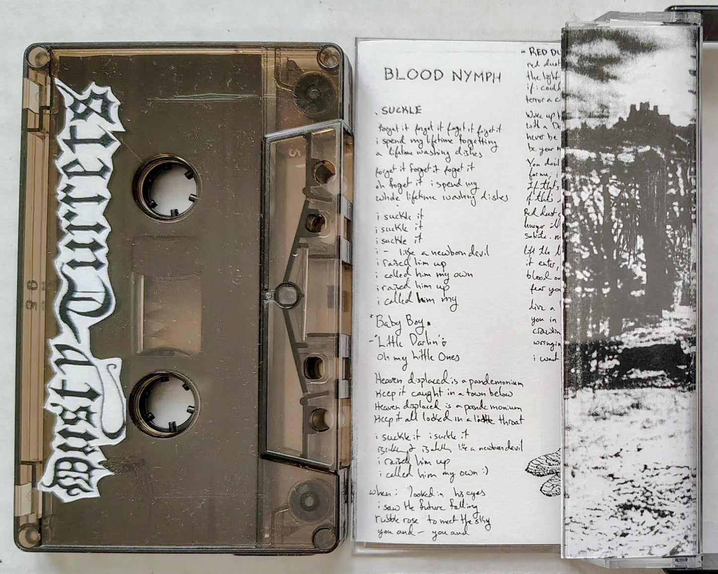 Dusty Turrets/ Blood Nymph - "Split" - INDIE CASSETTE TAPE M/M