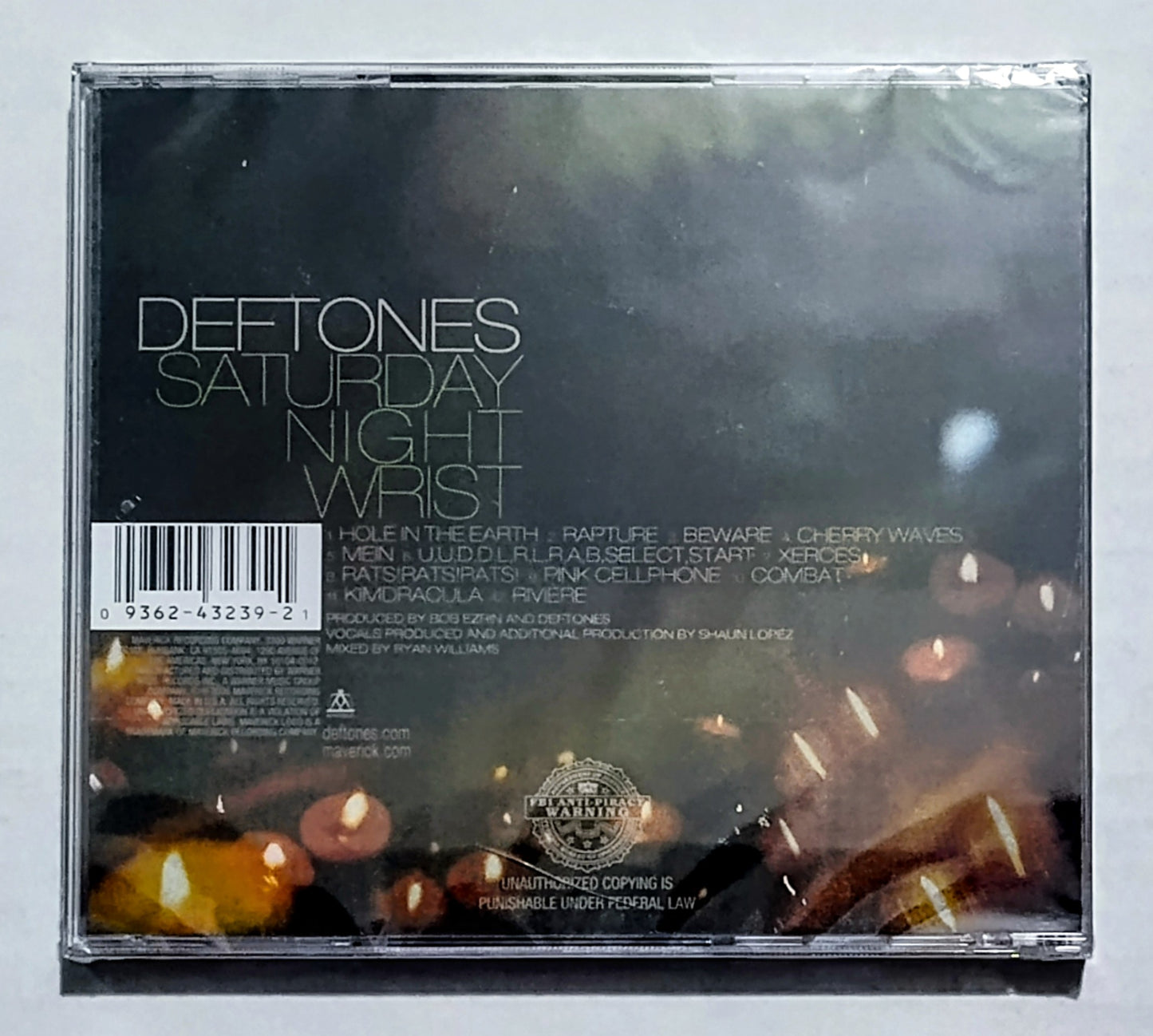 Deftones - “Saturday Night Wrist” - COMPACT DISC NM/M (Sealed; small crack on back of case)