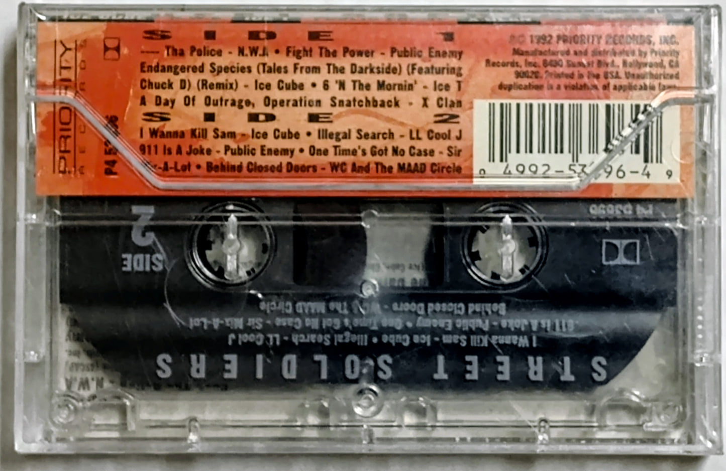 Various Artists - “Street Soldiers Compilation” - CASSETTE TAPE NM/M (Sealed with hype sticker; price written on cellophane; some marker has hit the hype sticker)