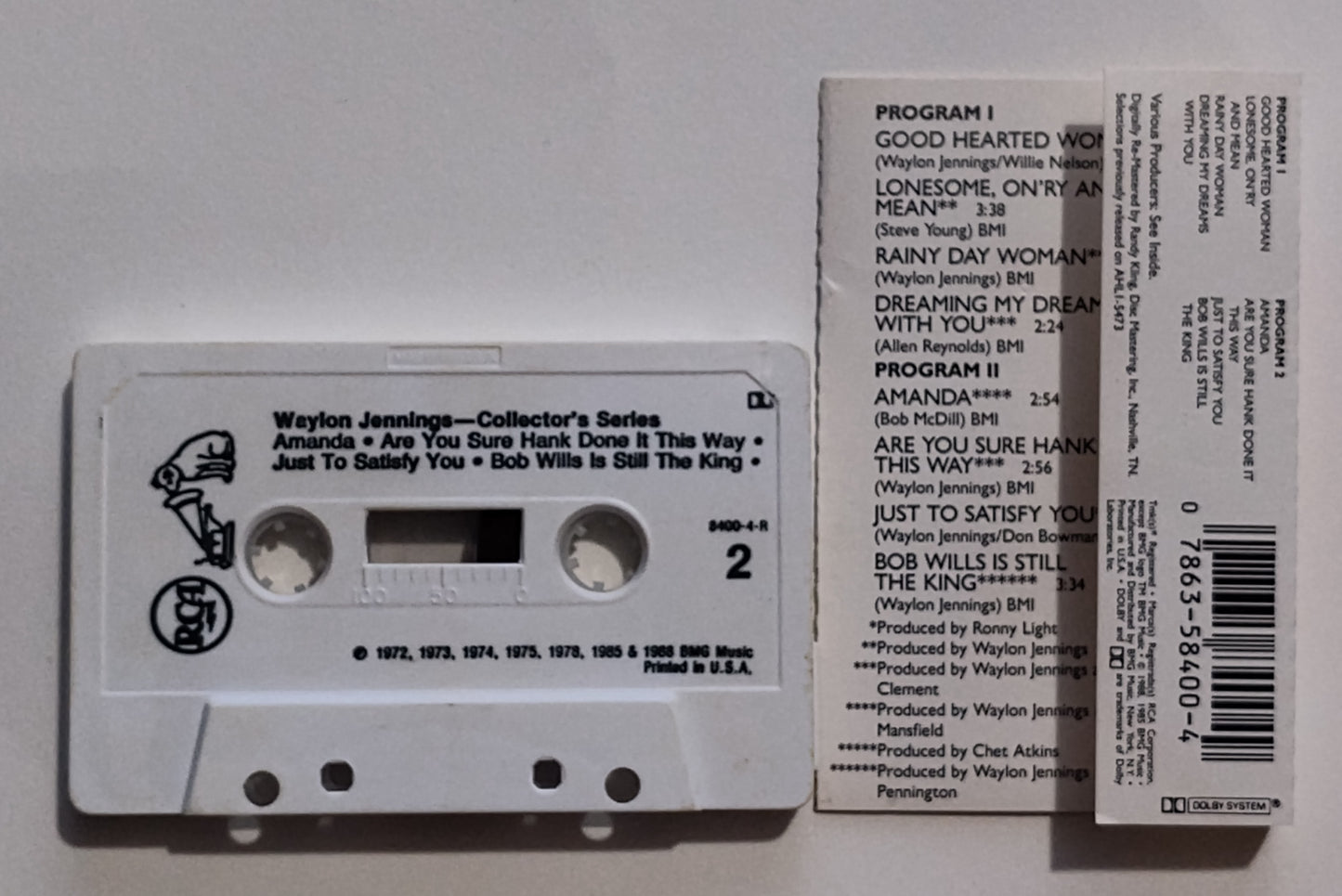 Waylon Jennings - "Collector's Series" - CASSETTE TAPE VG/VG