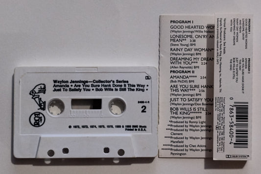 Waylon Jennings - "Collector's Series" - CASSETTE TAPE VG/VG