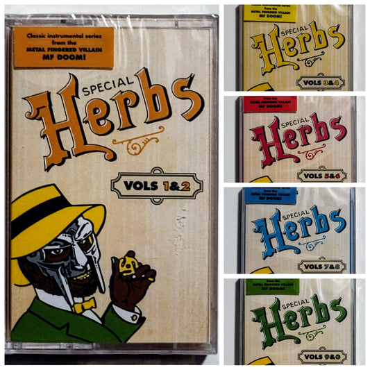 MF Doom as Metal Fingers - "Special Herbs (Instrumentals; 5-Tape Complete Set)" - CASSETTE TAPE M/M (All Sealed)