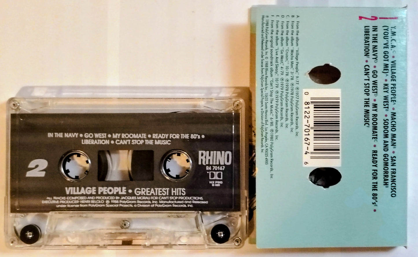 Village People - “Greatest Hits” - CASSETTE TAPE VG/VG