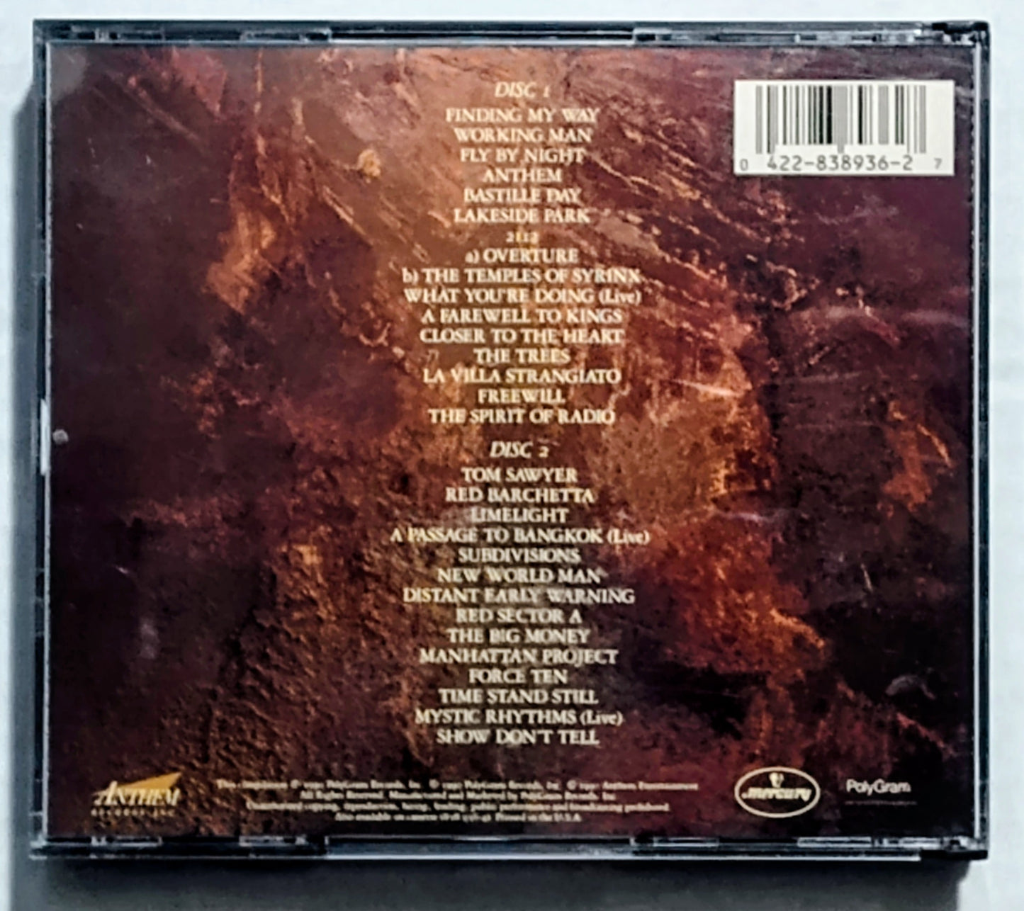 Rush - "Chronicles" - COMPACT DISC (2x) VG+/VG+ *🔥*