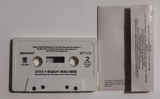 Styx - "Kilroy Was Here" - CASSETTE TAPE (Columbia House; DOLBY) VG/VG+ *⭐*