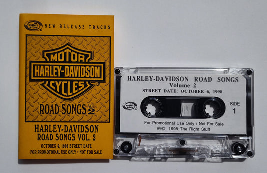 Various Artists - "Harley Davidson Road Songs Volume 2 Compilation (Promo)" - CASSETTE TAPE NM/NM