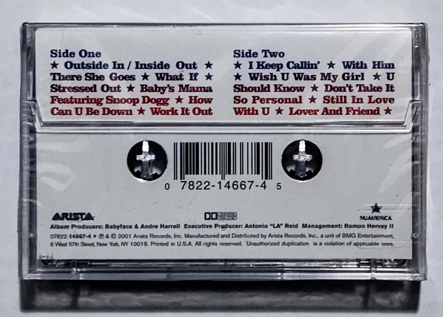 Babyface - “Face To Face” - CASSETTE TAPE NM/M (Sealed with hype sticker; tiny tear in cellophane)