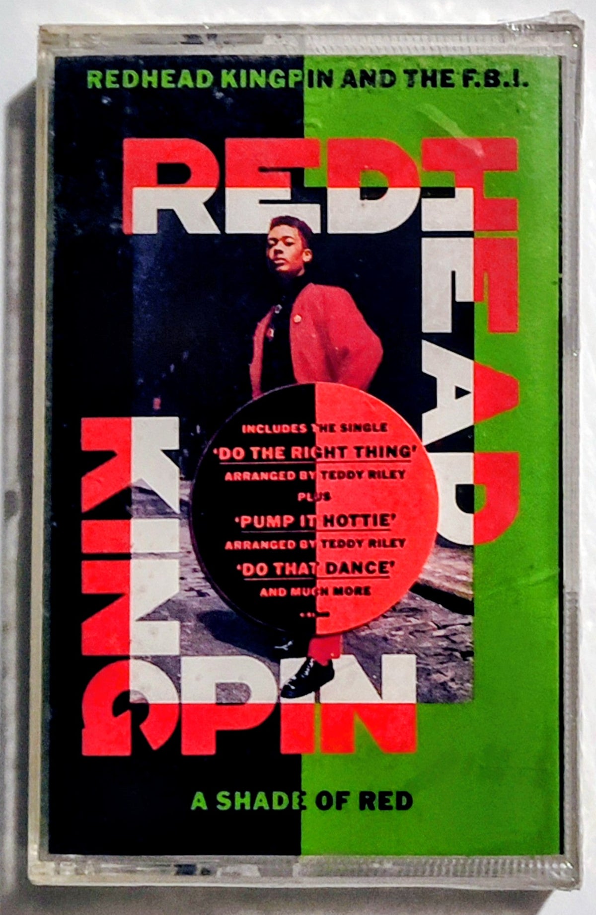 Redhead Kingpin And The FBI - "Shade Of Red" - CASSETTE TAPE NM/M (Sealed with hype sticker; scratchy cellophane; tiny tears in cellophane)
