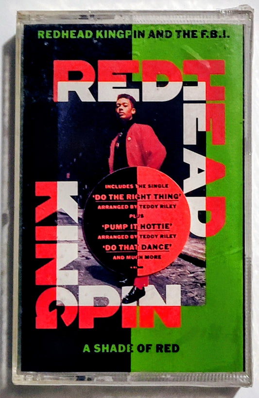 Redhead Kingpin And The FBI - "Shade Of Red" - CASSETTE TAPE NM/M (Sealed with hype sticker; scratchy cellophane; tiny tears in cellophane)