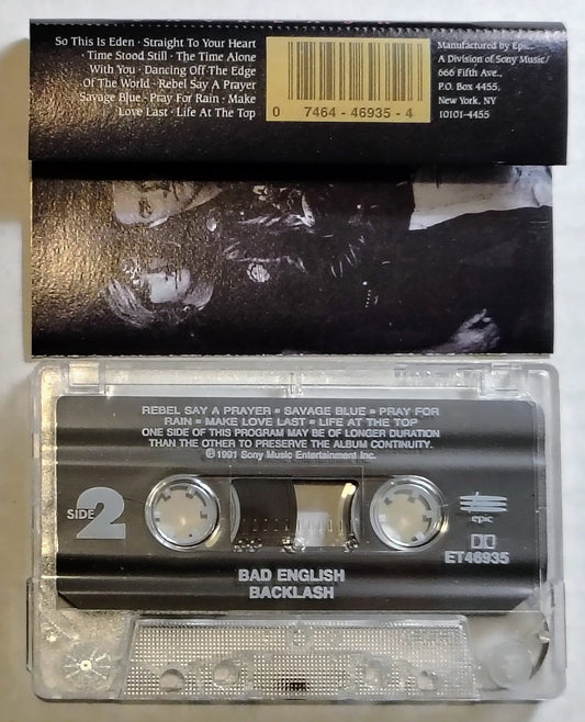 Bad English - “Backlash” - CASSETTE TAPE VG/VG+