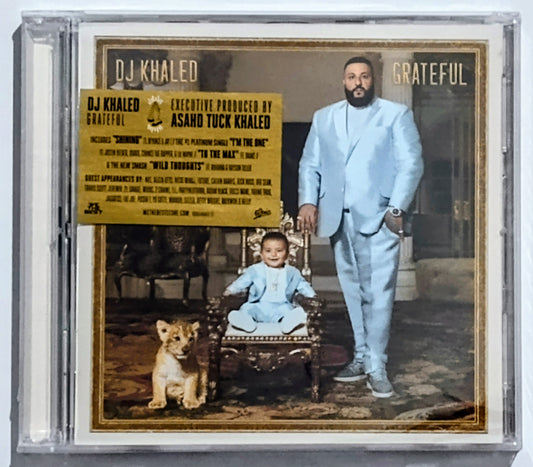 DJ Khaled - “Grateful (CLEAN Version)” - COMPACT DISC (2x) M/M (Sealed with hype sticker)