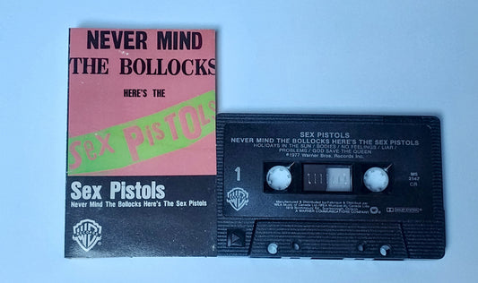 Sex Pistols - "Never Mind The Bollocks Here's The Sex Pistols" - CASSETTE TAPE (Canada; black shell; DOLBY System) VG/VG+