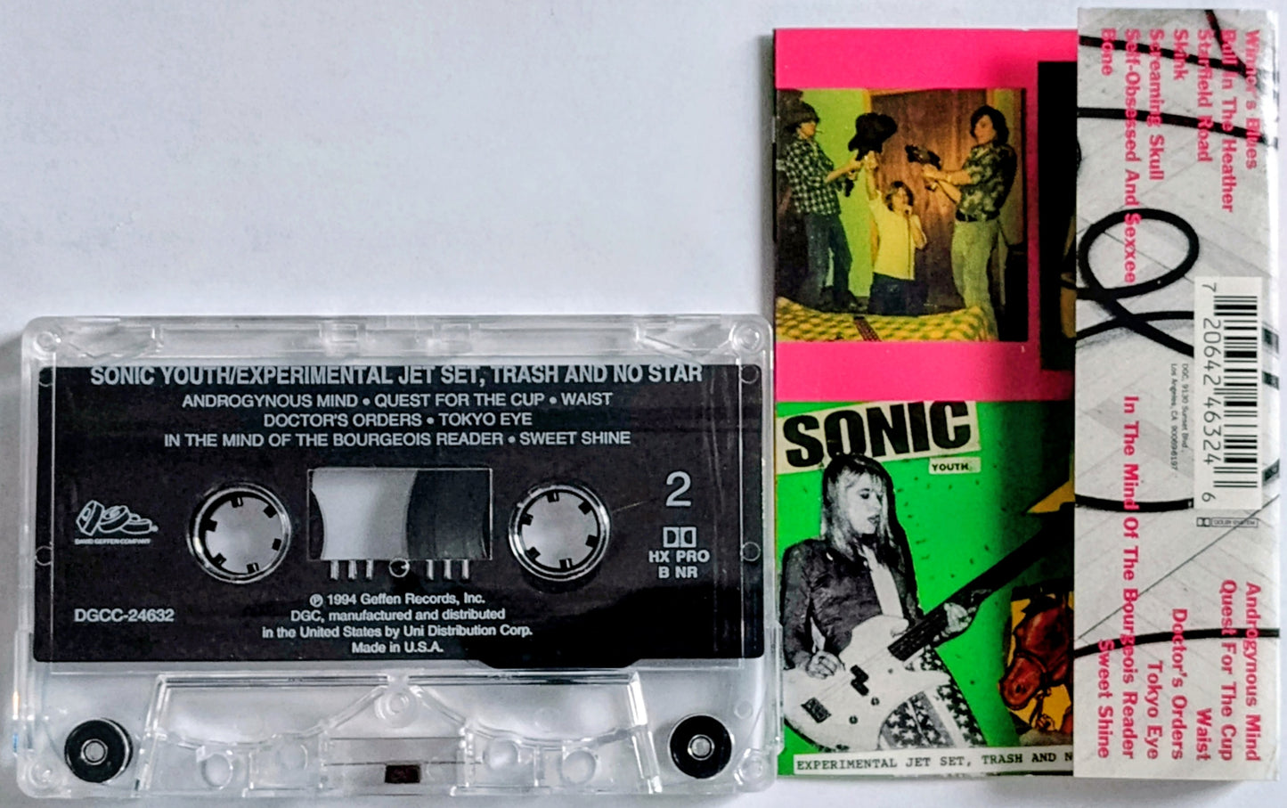 Sonic Youth - “Jet Set, Trash And No Star” - INDIE CASSETTE TAPE VG+/VG *🚨*