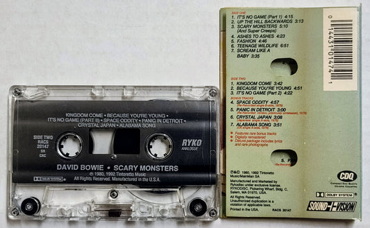 David Bowie - “Scary Monsters” - CASSETTE TAPE VG+/VG+