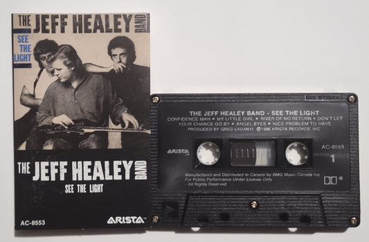 Jeff Healey Band - "See The Light" - CASSETTE TAPE (Canada; black shell; DOLBY) VG+/VG+