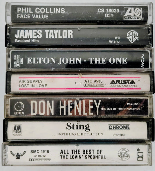 7-Tape Classic Rock Mini Batch (All Very Good overall) (Lot 5)