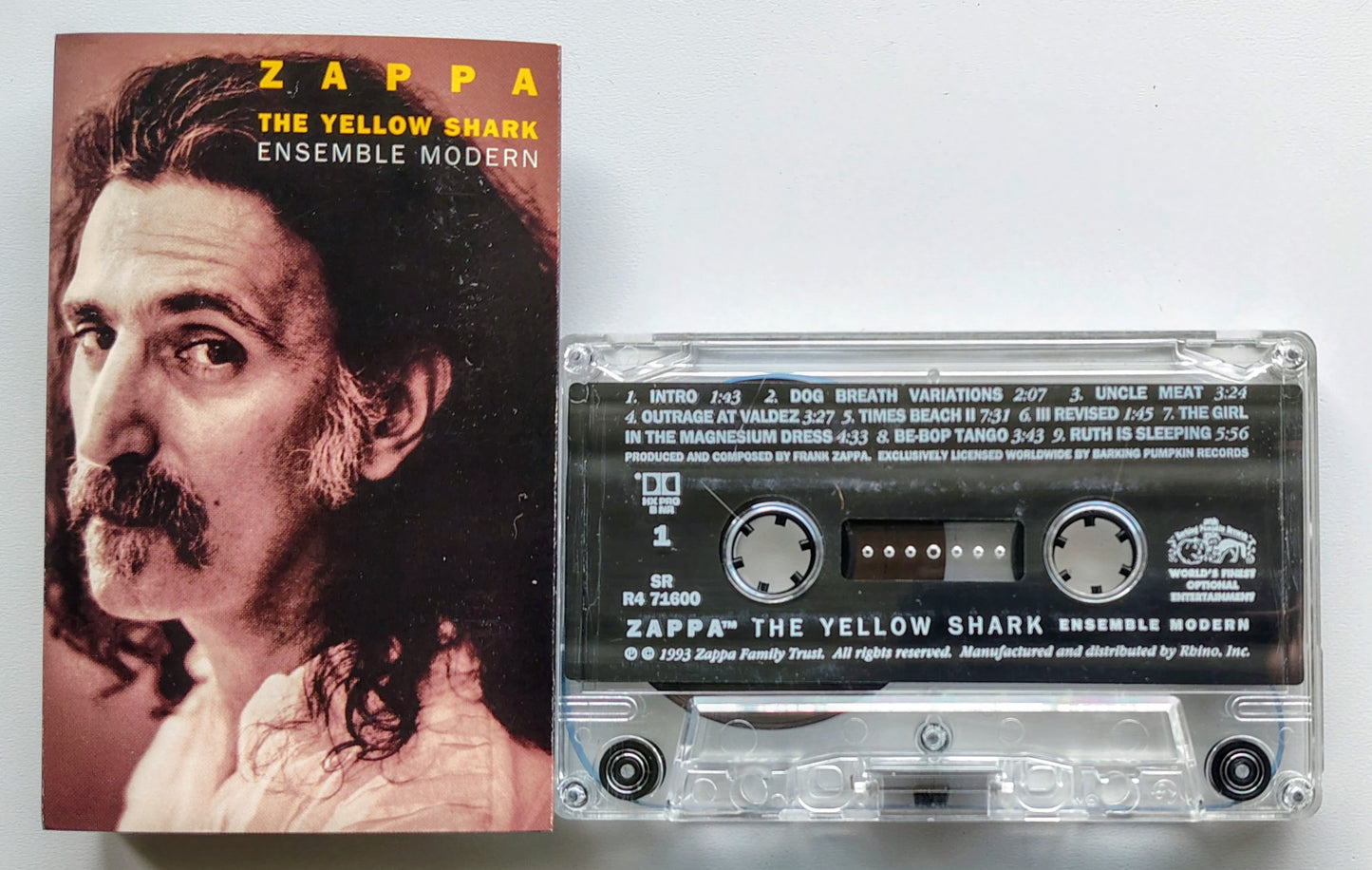 Frank Zappa Ensemble Modern "The Yellow Shark" - CASSETTE TAPE VG+/VG+. *🔥*