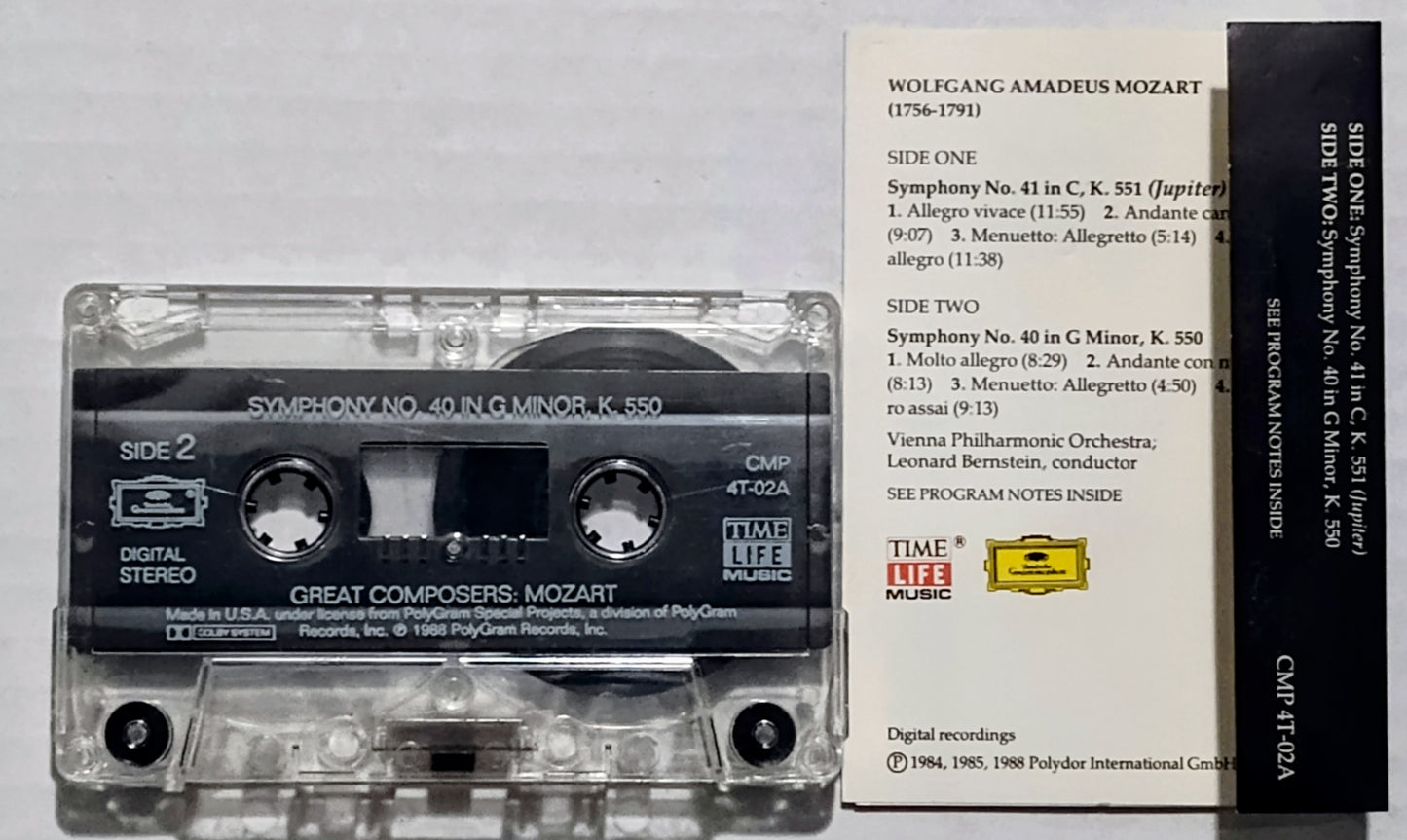 Mozart - “Great Composers Compilation” - CASSETTE TAPE (2x) VG+/VG+