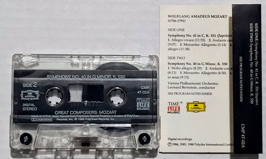 Mozart - “Great Composers Compilation” - CASSETTE TAPE (2x) VG+/VG+