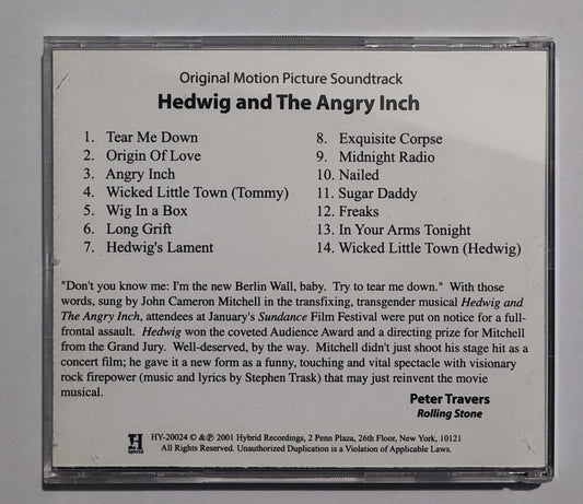 Hedwig And The Angry Inch - "Motion Picture Soundtrack" - COMPACT DISC (Promo) NA/NM