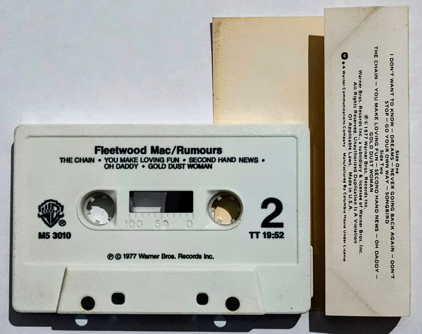 Fleetwood Mac - “Rumours” - CASSETTE TAPE (Columbia House) VG/VG+