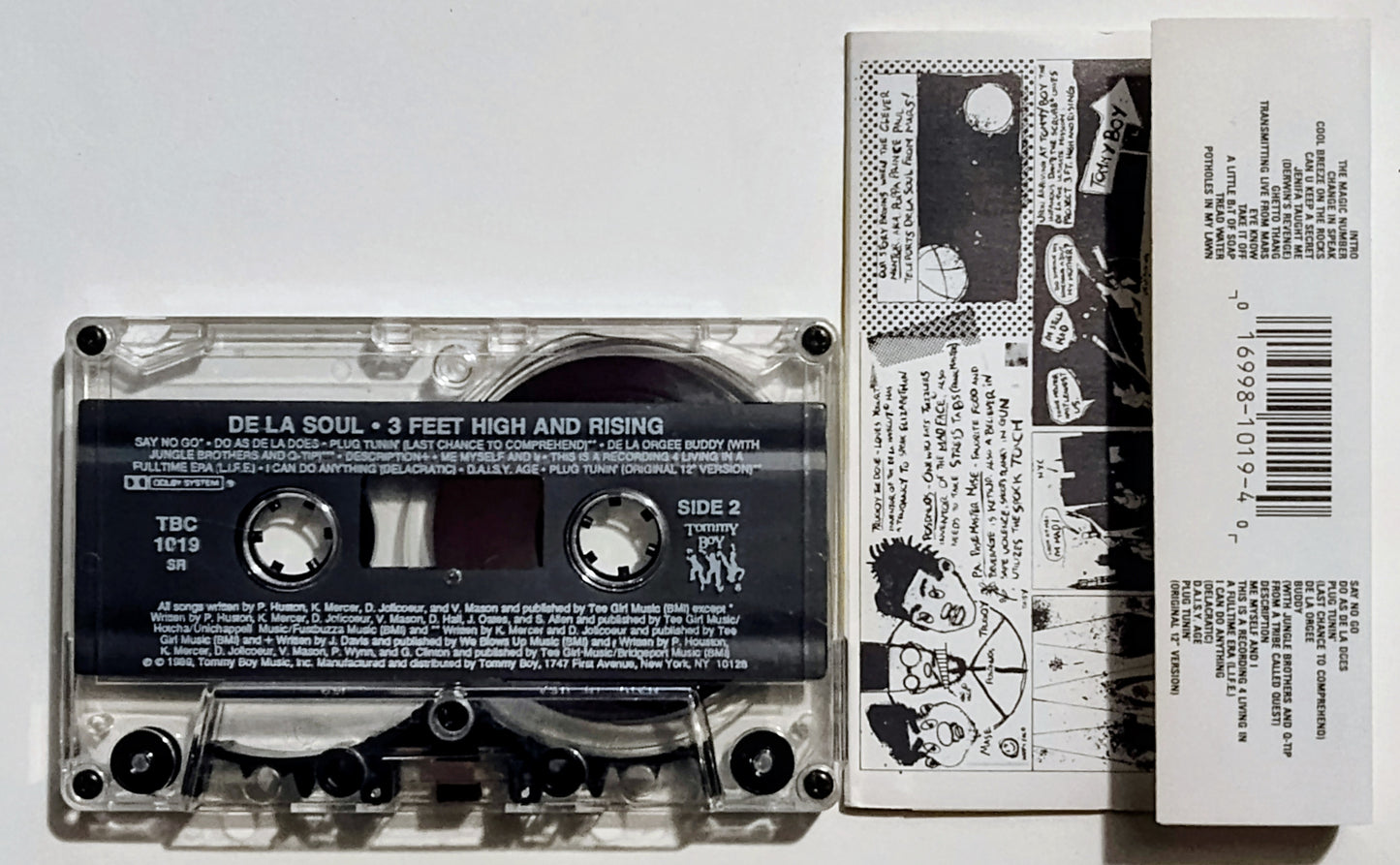 De La Soul - "3 Feet High And Rising" - CASSETTE TAPE VG+/VG+