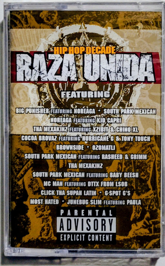 Various Artists - "Hip Hop Decade: Raza Unida Compilation" - CASSETTE TAPE NM/M (Sealed; tiny crack on back of case)