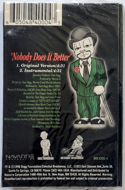 Nate Dogg Featuring Warren G - “Nobody Does It Better” - CASSETTE TAPE VG+/M (Sealed; minimal shelf wear)