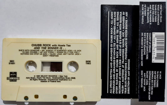 Chubb Rock With Howie Tee - “And The Winner Is” - CASSETTE TAPE VG+/VG+ [Kingston, Jamaica]