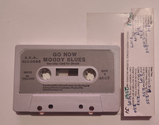 Moody Blues - "Go Now (Compilation" - CASSETTE TAPE (Ireland) G/VG+ *⭐*