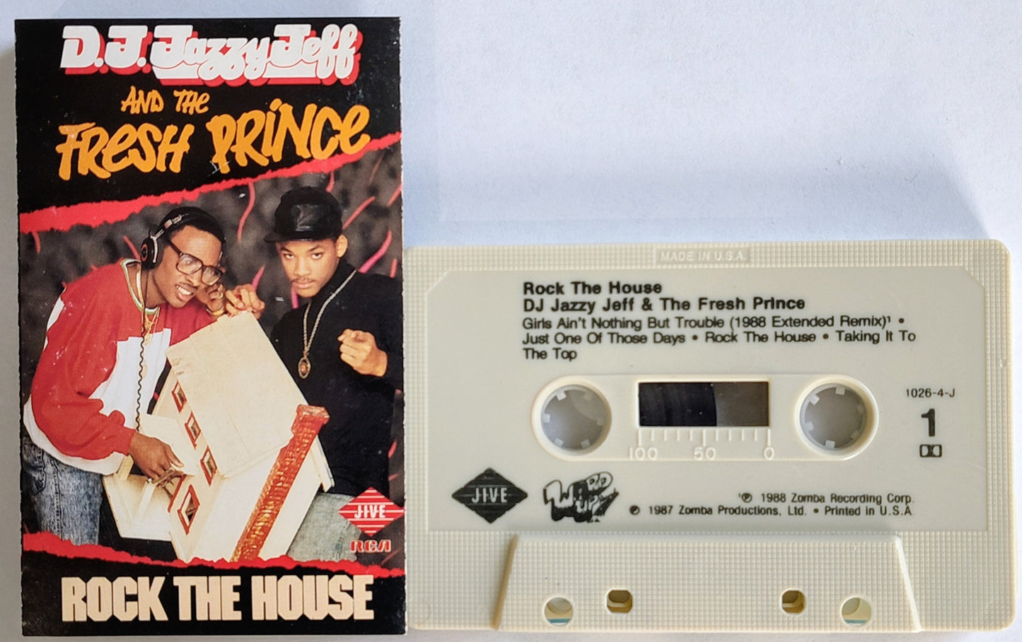 DJ Jazzy Jeff And The Fresh Prince - "Rock The House" - CASSETTE TAPE VG+/VG+ [Philadelphia, PA]