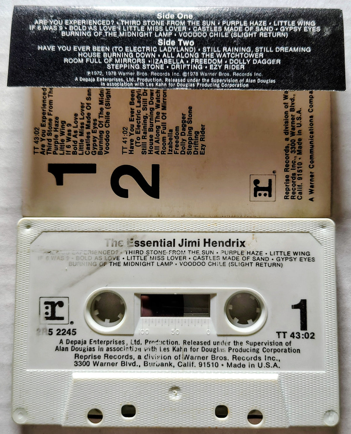 Jimi Hendrix - “The Essential Jimi Hendrix” - CASSETTE TAPE VG/G+ (Plays amazing!)