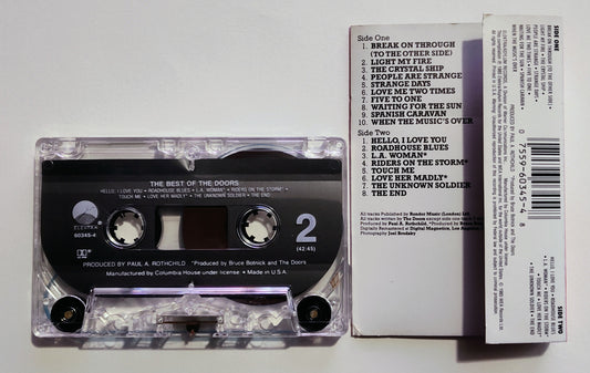 Doors, The - "The Best Of The Doors" - CASSETTE TAPE (Columbia House; DOLBY HX PRO) VG+/VG+