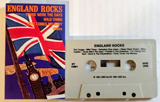 Various Artists - “England Rocks Compilation” - CASSETTE TAPE VG+/VG+