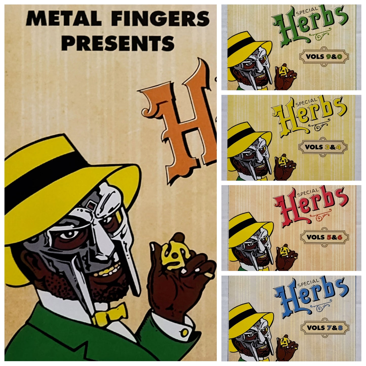 MF DOOM as Metal Fingers - "Special Herbs Vols 0-9 (5-Disc Complete Set)" - INDIE COMPACT DISC NM/NM