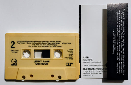 Jimmy Page (Led Zeppelin) - "Outrider" - CASSETTE TAPE VG+/VG+