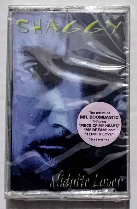 Shaggy - “Midnite Lover” - CASSETTE TAPE NM/M (Sealed; crack in cover; loose seal)