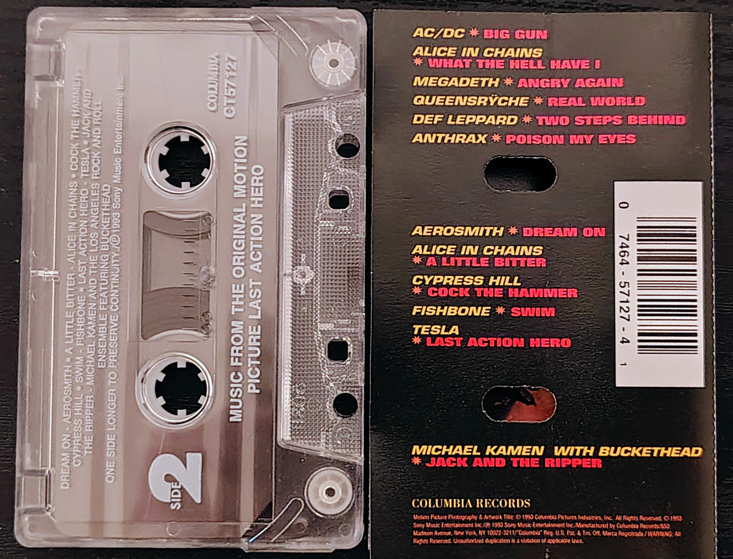 Various Artists - “The Last Action Hero Soundtrack” - CASSETTE TAPE VG+/VG+