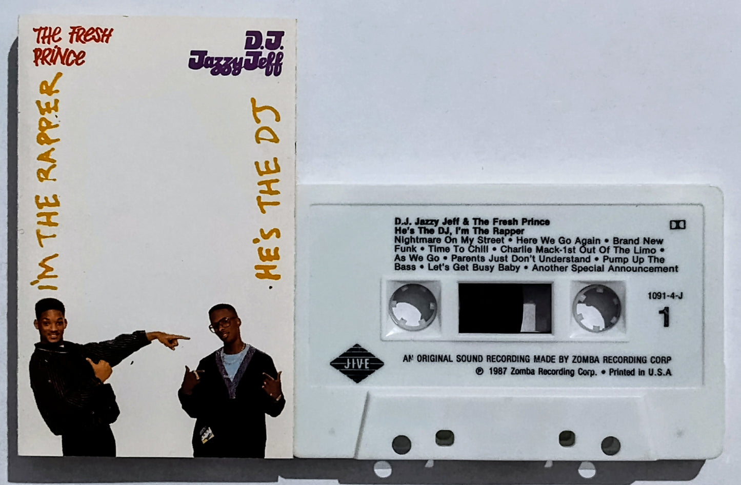 DJ Jazzy Jeff & The Fresh Prince "He's The DJ, I'm The Rapper" - CASSETTE TAPE VG+/VG+