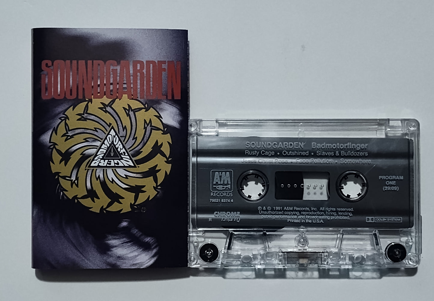 Soundgarden - "Badmotorfinger" - CASSETTE TAPE (Chrome; DOLBY) NM/VG+