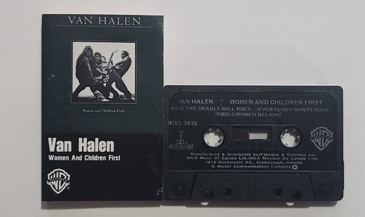 Van Halen - "Women And Children First - CASSETTE TAPE (Canada; Black shell; DOLBY) VG/VG+