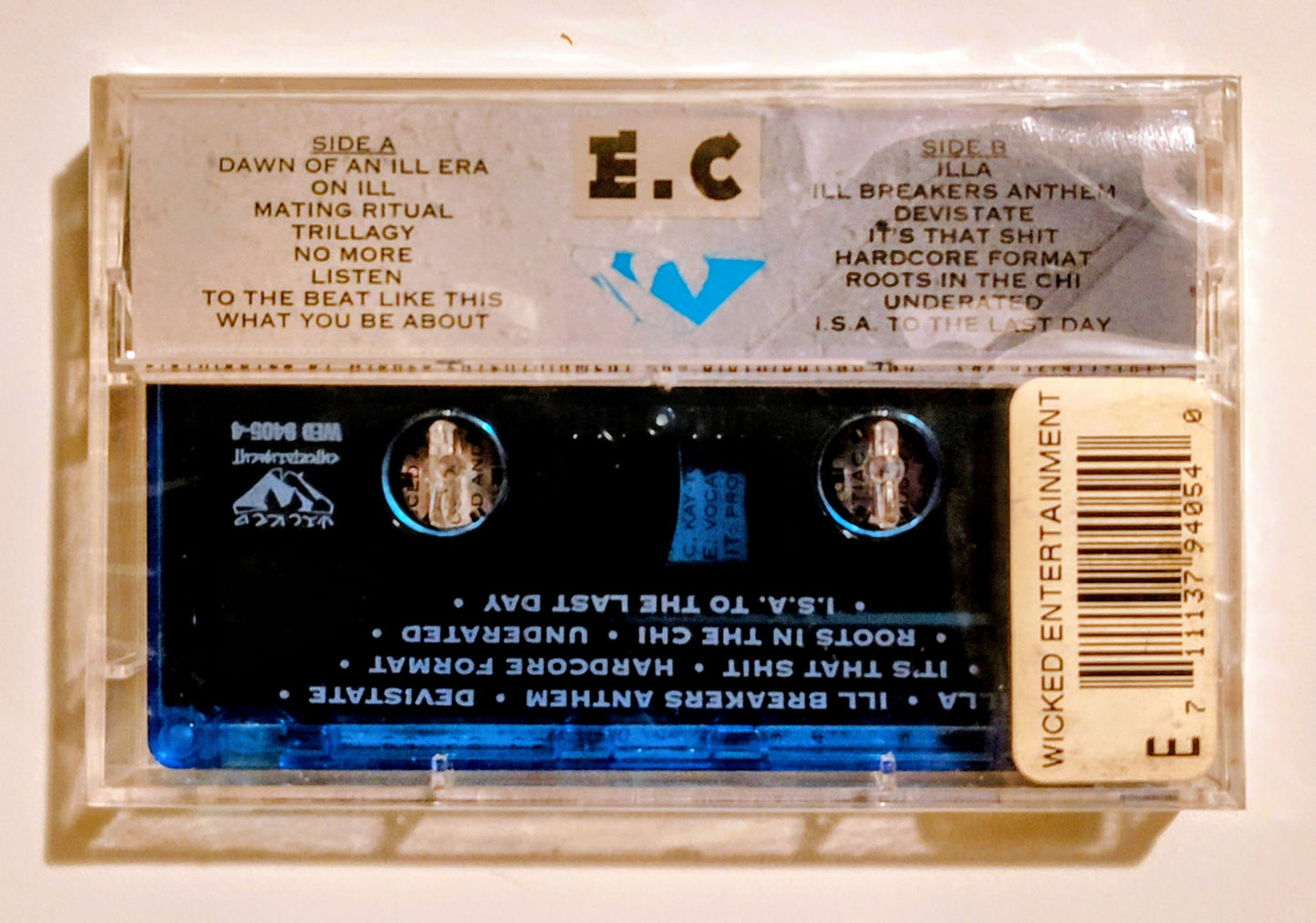 E.C. Illa - "E.C. Illa LP" - CASSETTE TAPE VG+/M (Sealed with hype sticker; tiny crack in cover; large crack in spine)
