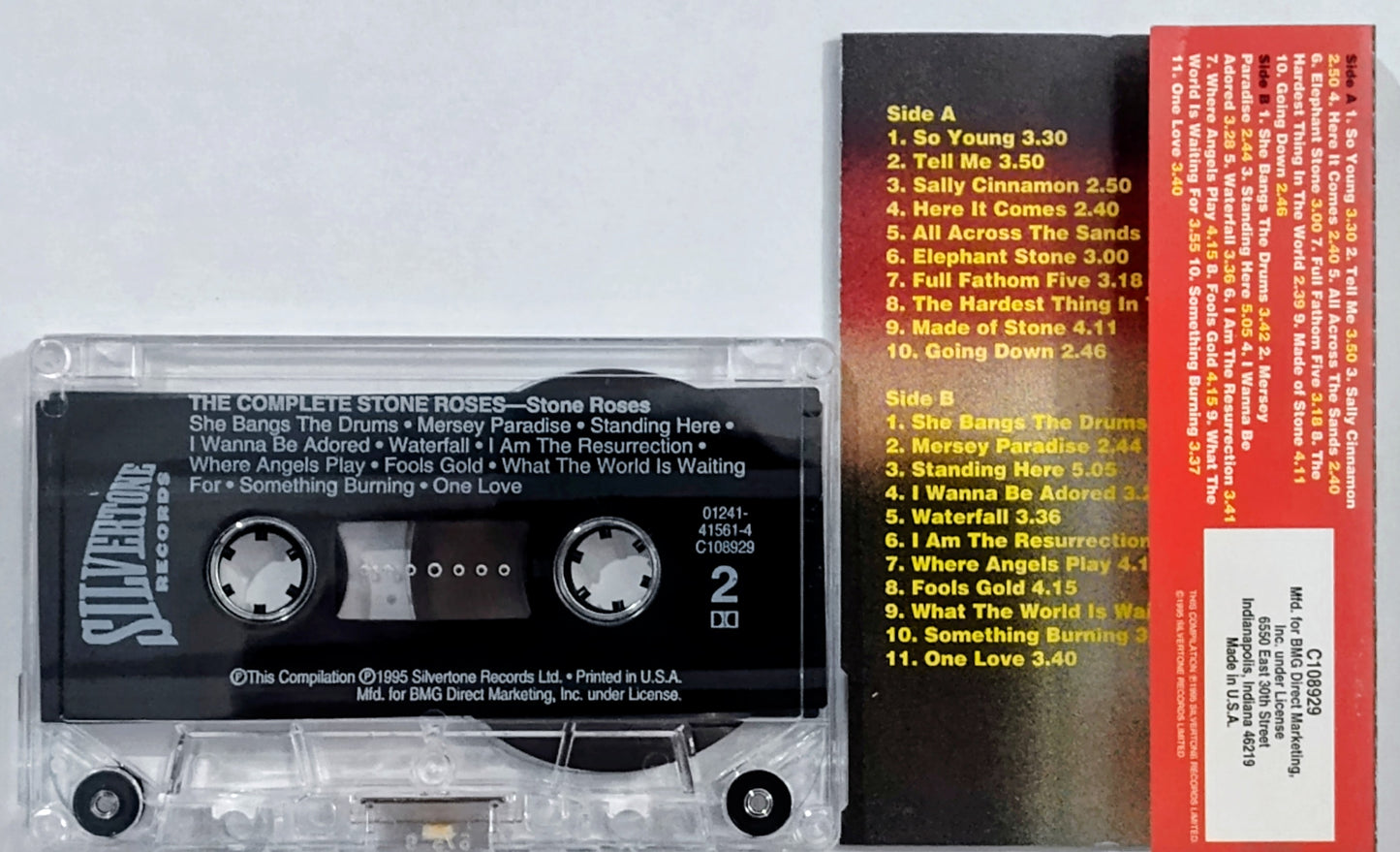 Stone Roses - “The Complete Stone Roses” - CASSETTE TAPE (BMG Version- RARE!) VG+/VG+