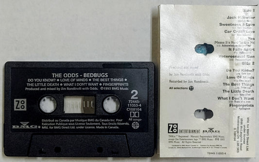 Odds, The - “Bedbugs” - CASSETTE TAPE (Canada; black shell) G+/VG+ *🚨*