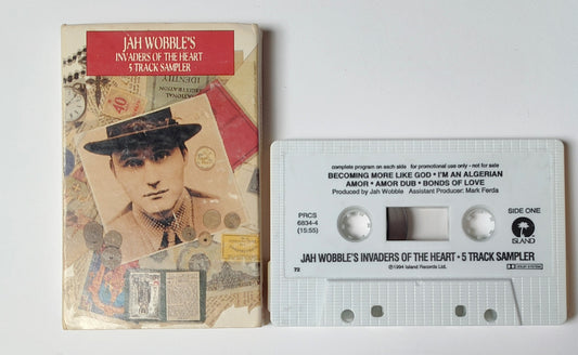Jah Wobble's (PIL) Invaders Of The Heart - "5-track Take Me To God Sampler" - CASSETTE TAPE G+/G+