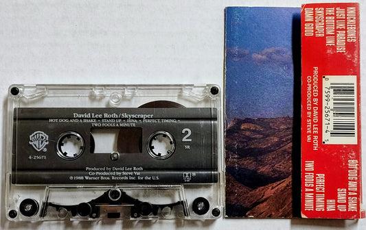David Lee Roth - “Skyscraper” - CASSETTE TAPE G+/VG (Cut in j card spine)