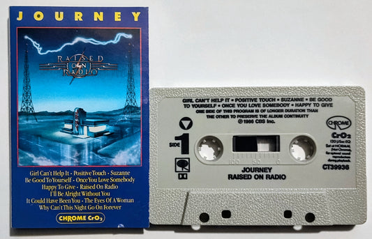 Journey - "Raised On Radio" - CASSETTE TAPE (Chrome; DOLBY) VG/VG+