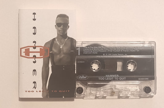 M.C. Hammer - "Too Legit To Quit" - CASSETTE TAPE (BMG Club; DOLBY) VG+/VG+